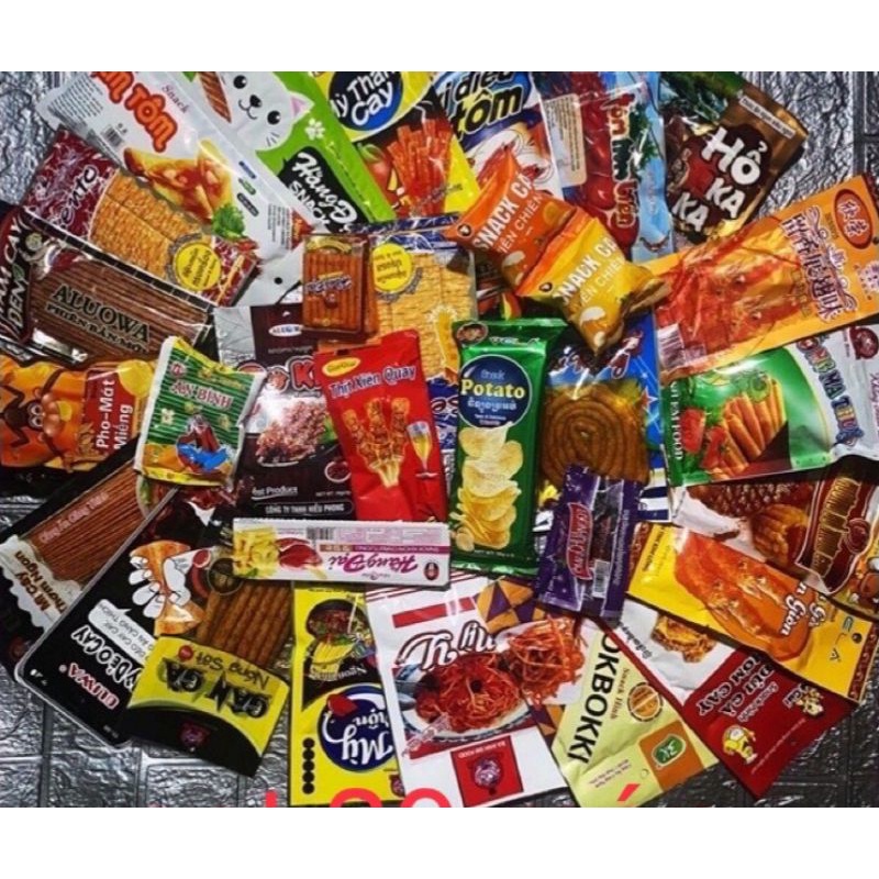 Combo 20 gói snack đồ ăn vặt cổng trường