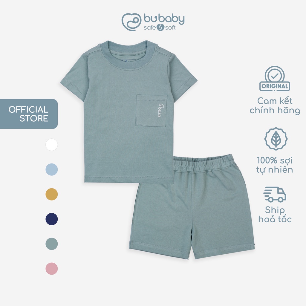 Bộ Quần Áo Polo bé trai, bé gái BU Baby chính hãng cổ tròn 2023 BPN130401 | Quần áo BU Baby chính hãng