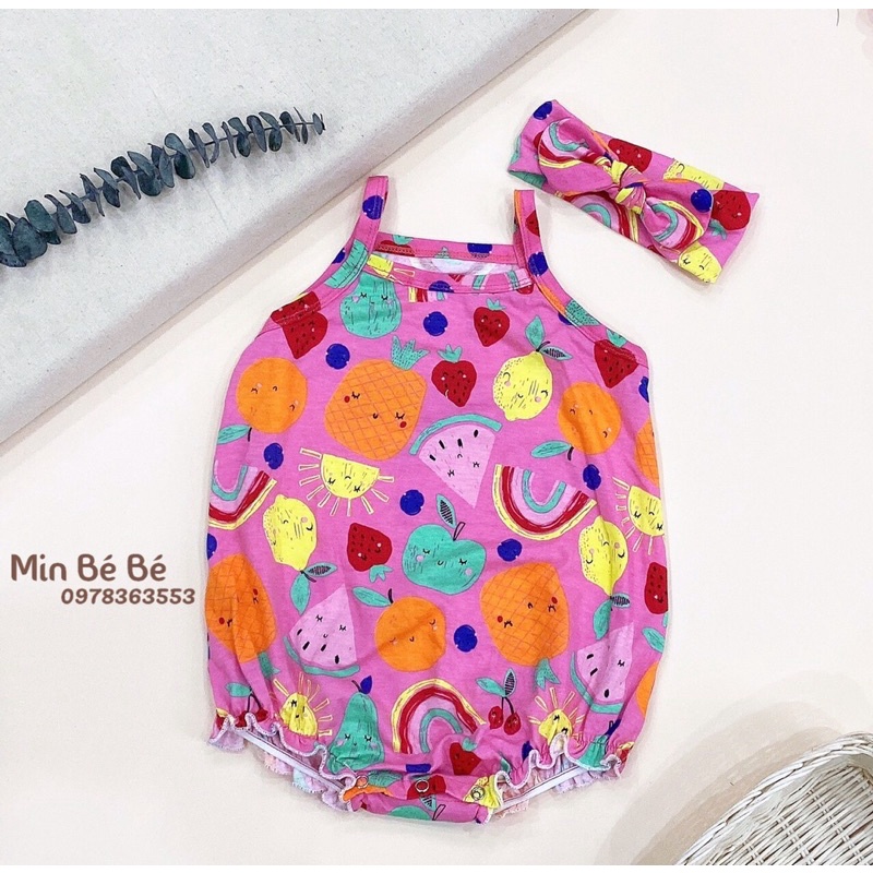 Body dây kèm turban nơ cho bé gái
