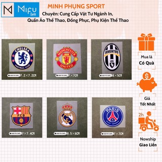In logo theo yêu cầu, sticker ủi quần áo, patch ủi logo CLB bóng đá nổi tiếng, độ bền cao 8cm thiết kế miễn phí.