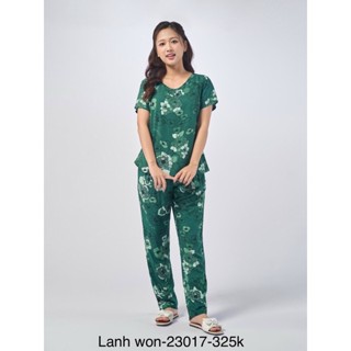 BỘ MẶC NHÀ WONNER 23017 CHẤT LANH ÁO CỘC TAY QUẦN DÀI