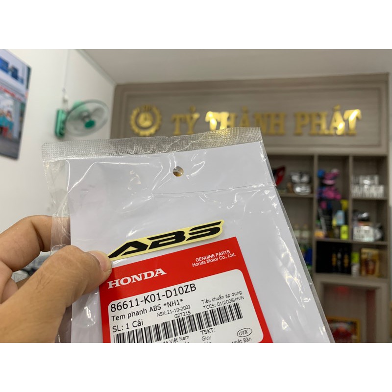 Tem ABS chử Đen zin