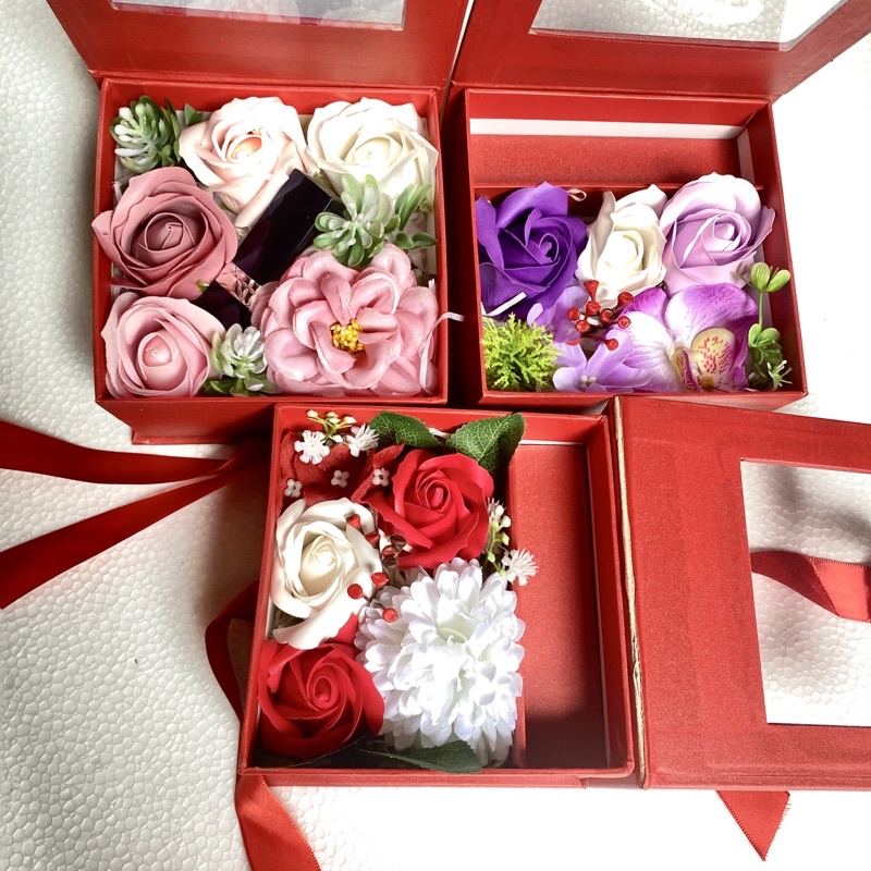 Hộp quà tặng hộp đựng son mĩ phẩm hộp cứng đen đỏ