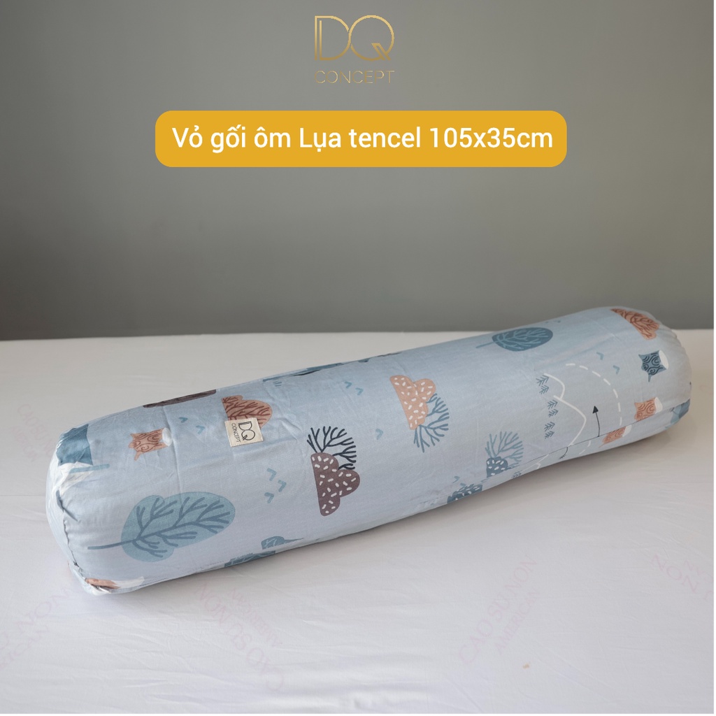 VỎ GỐI ÔM LỤA TENCEL MỊN MÁT/ kích thước 105cmx35cm
