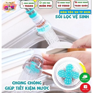 ( TIẾT KIỆM NƯỚC ) Đầu Nối Vòi Nước Tăng Áp Xoay 360