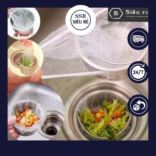 Bộ 100 Túi Lưới Lọc Rác Bồn Rửa Chén  ssr