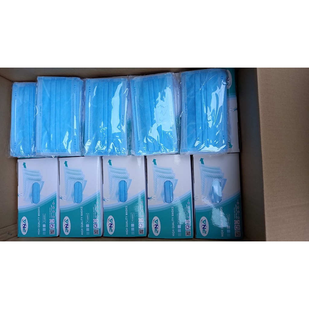 COMBO 10 HỘP 50 CÁI KHẨU TRANG PHƯƠNG NAM ANH 4 LỚP (MÀU XÁNH)