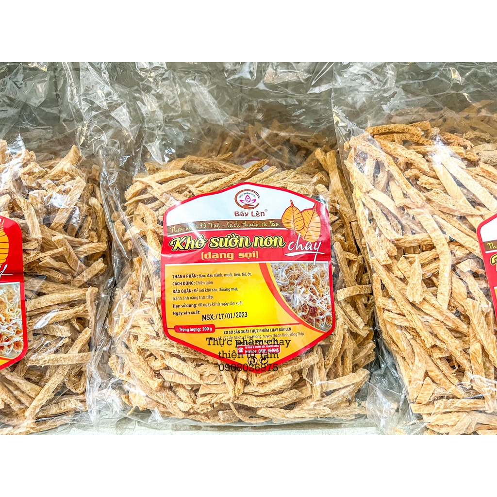 Khô Sườn Non Xé Sợi Thực Phẩm Chay Dễ Dàng Chế Biến Nhiều Món Ngon Bịch 500G