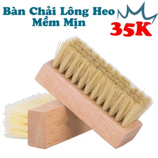 Bàn chải đánh giày lông heo & lông nhựa PP bản cho giày vải sneaker XIMO