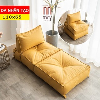 Sofa bed, ghế sofa lười hạt xốpthư giãn da nhân tạo Miny Lazy Home MN026
