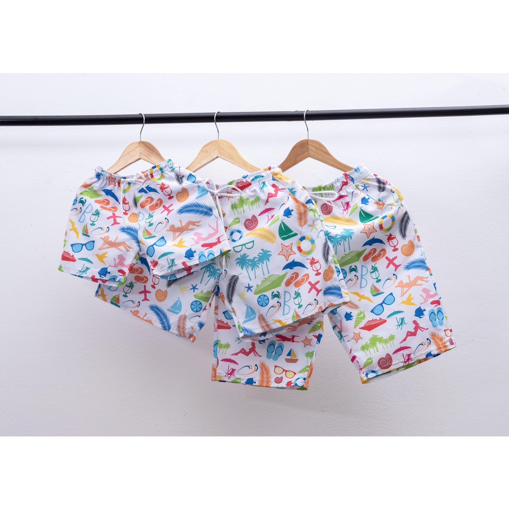Quần đi biển gia đình cặp đôi nam nữ hội đội nhóm cute từ 7 - 95kg [đủ size]