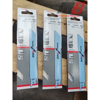 Lưỡi cưa kiếm  (6inch, 9inch) Bosch S1122BF-Sắt 2608656019 (bộ 5 lưỡi)