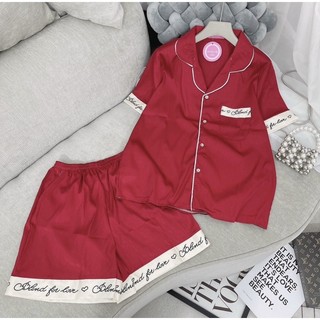 Bộ Pijama Lụa Cộc Tay [Hàng Loại 1]