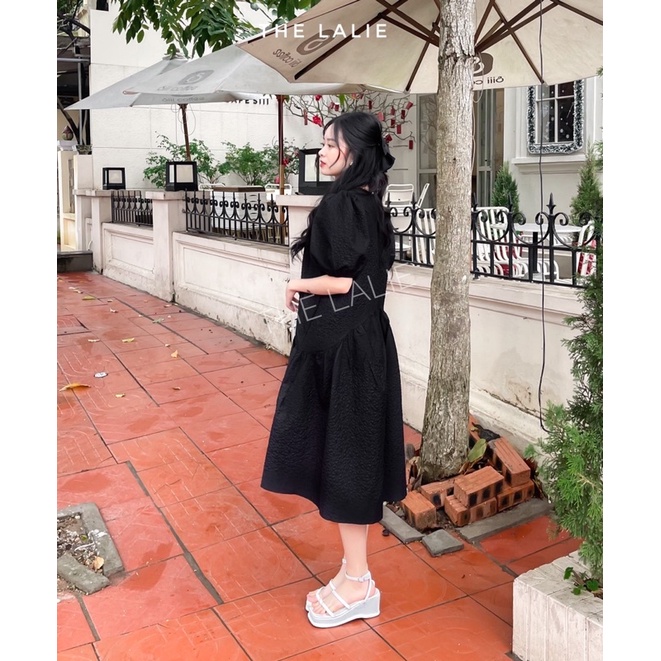 Váy babydoll, váy xuông tay bồng đuôi cá hai màu trắng,đen mặc đi chơi đi dạo phố cực xinh by TheLalie
