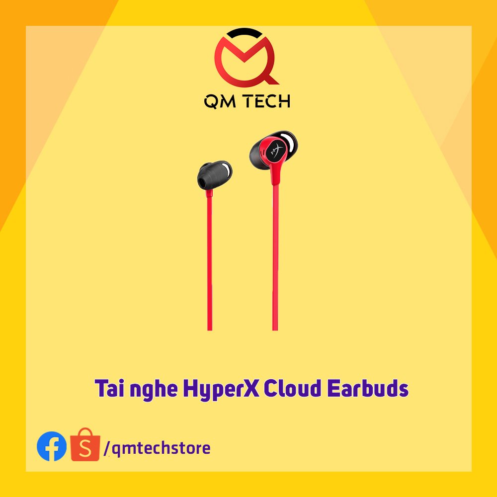 Tai nghe Kingston Hyperx Cloud Earbuds - Tai nghe chơi game chính hãng