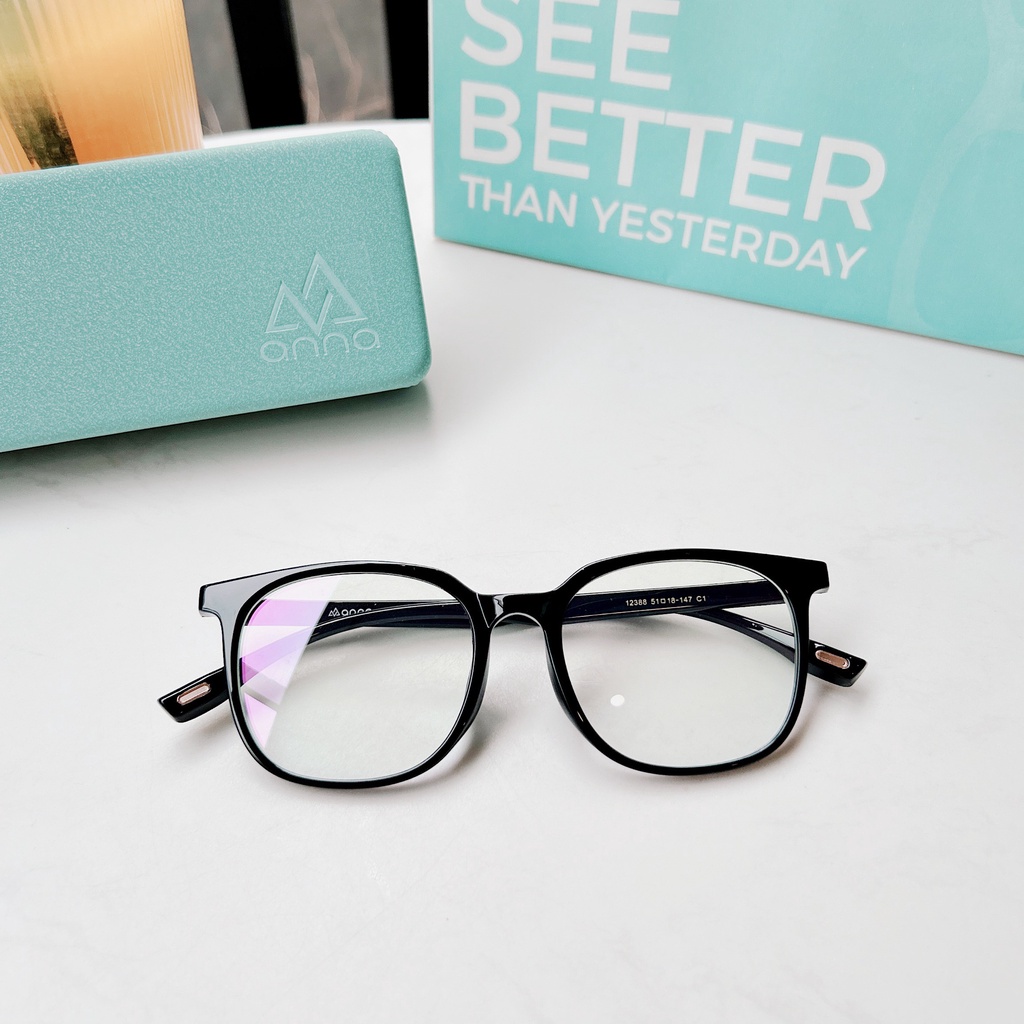 Gọng kính mắt thời trang ANNA nam nữ dáng vuông chất liệu nhựa cao cấp 280CN023
