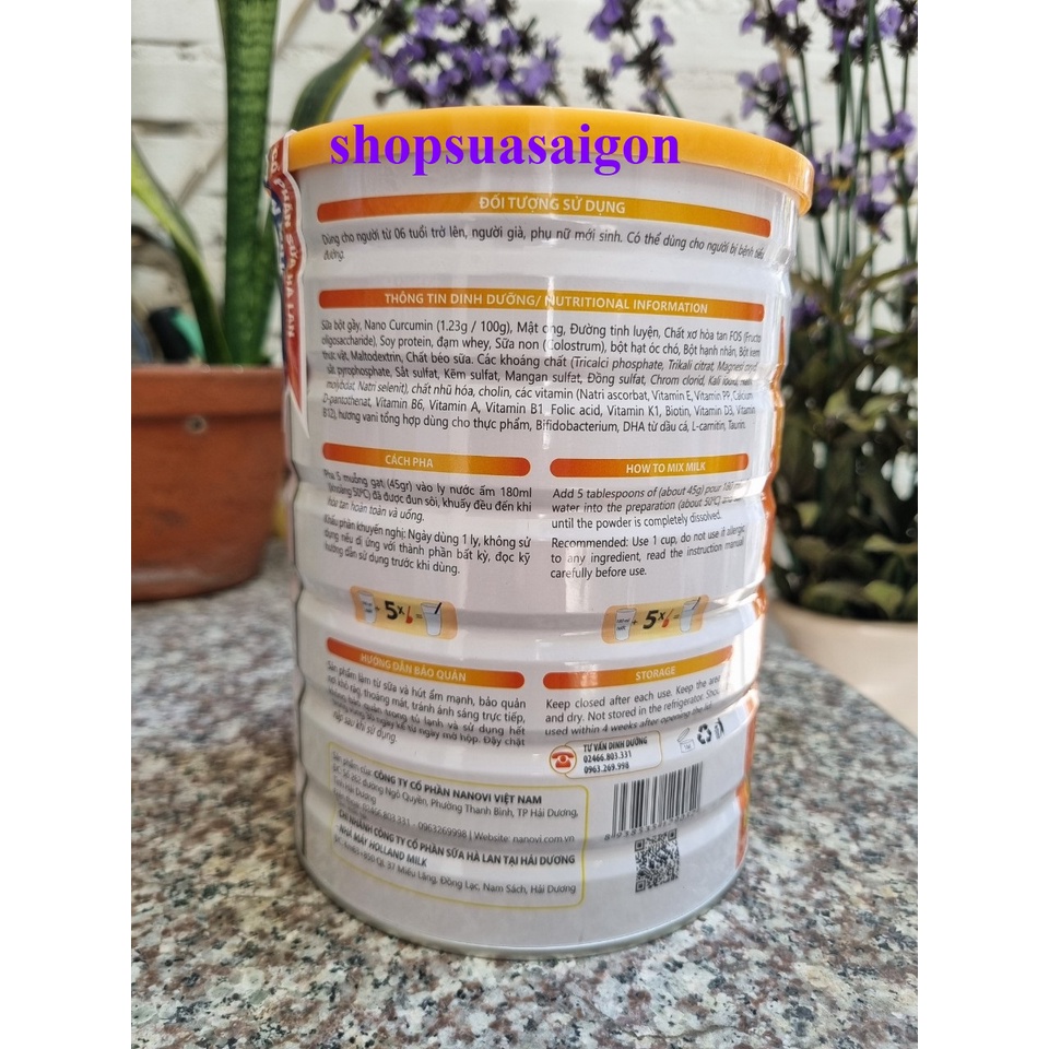 Sữa Nghệ Nanovi Curcumin Milk.
