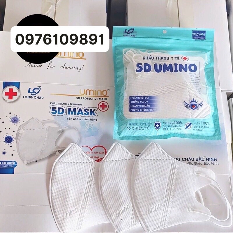 10 CHIẾC KHẨU TRANG 5D MASK UMINO