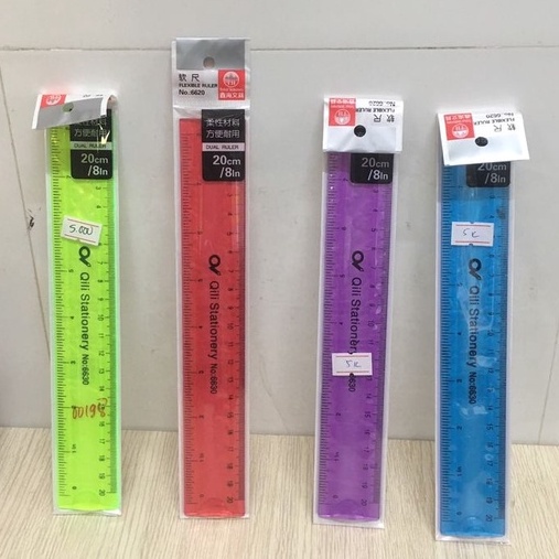 Combo 2 cây thước dẻo Aihao 20cm loại dày tốt