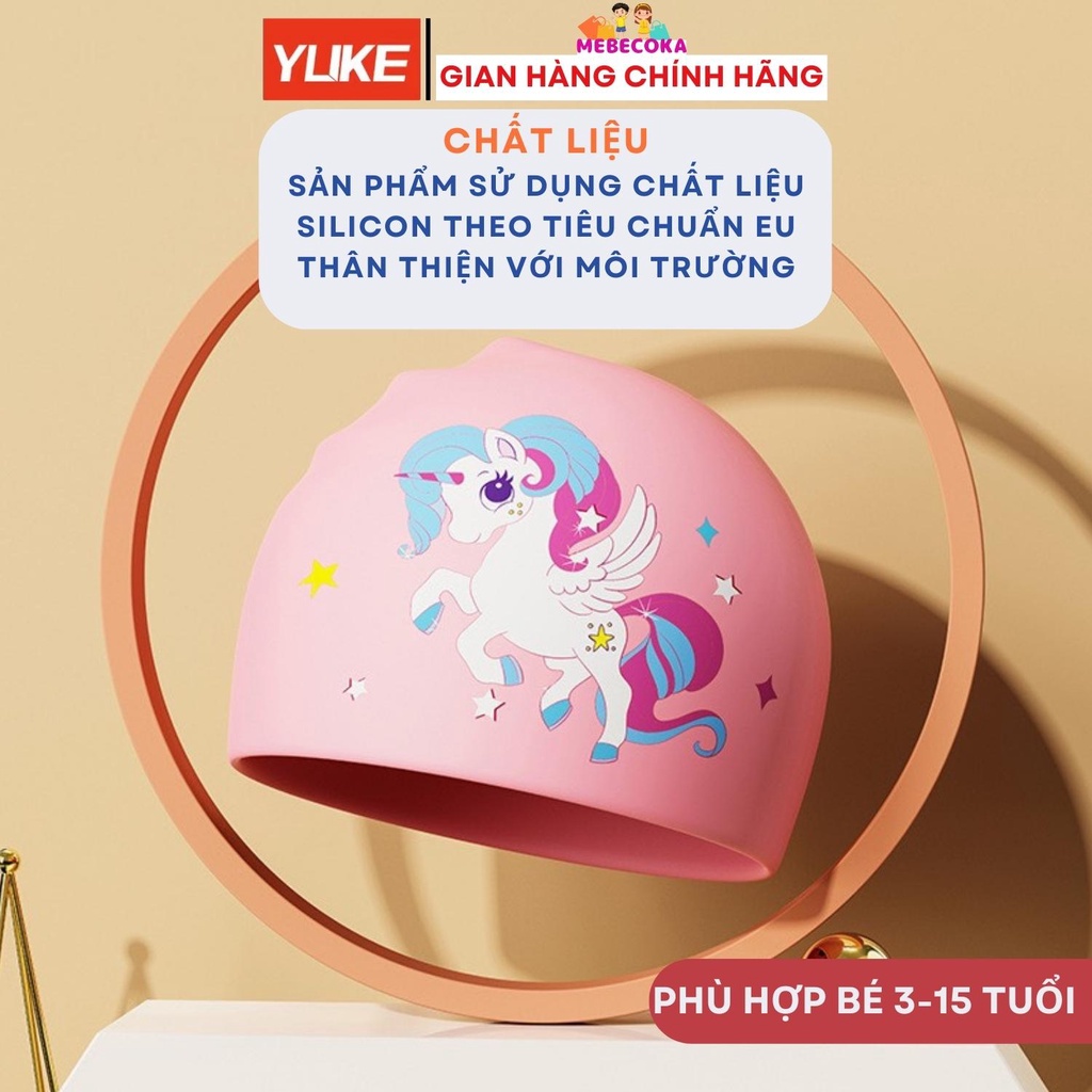 Mũ bơi, nón bơi cho bé từ 3 tuổi tới 15 tuổi, Chất liệu Silicone cao cấp CHỐNG NƯỚC 100%