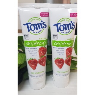 Kem đánh răng hương dâu cho trẻ em Tom's of Maine Natural Children's Toothpaste Silly Strawberry 150g