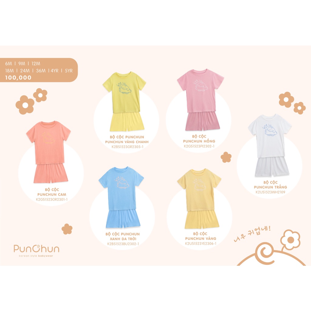 [PUNCHUN] Bộ quần áo cộc tay Punchun