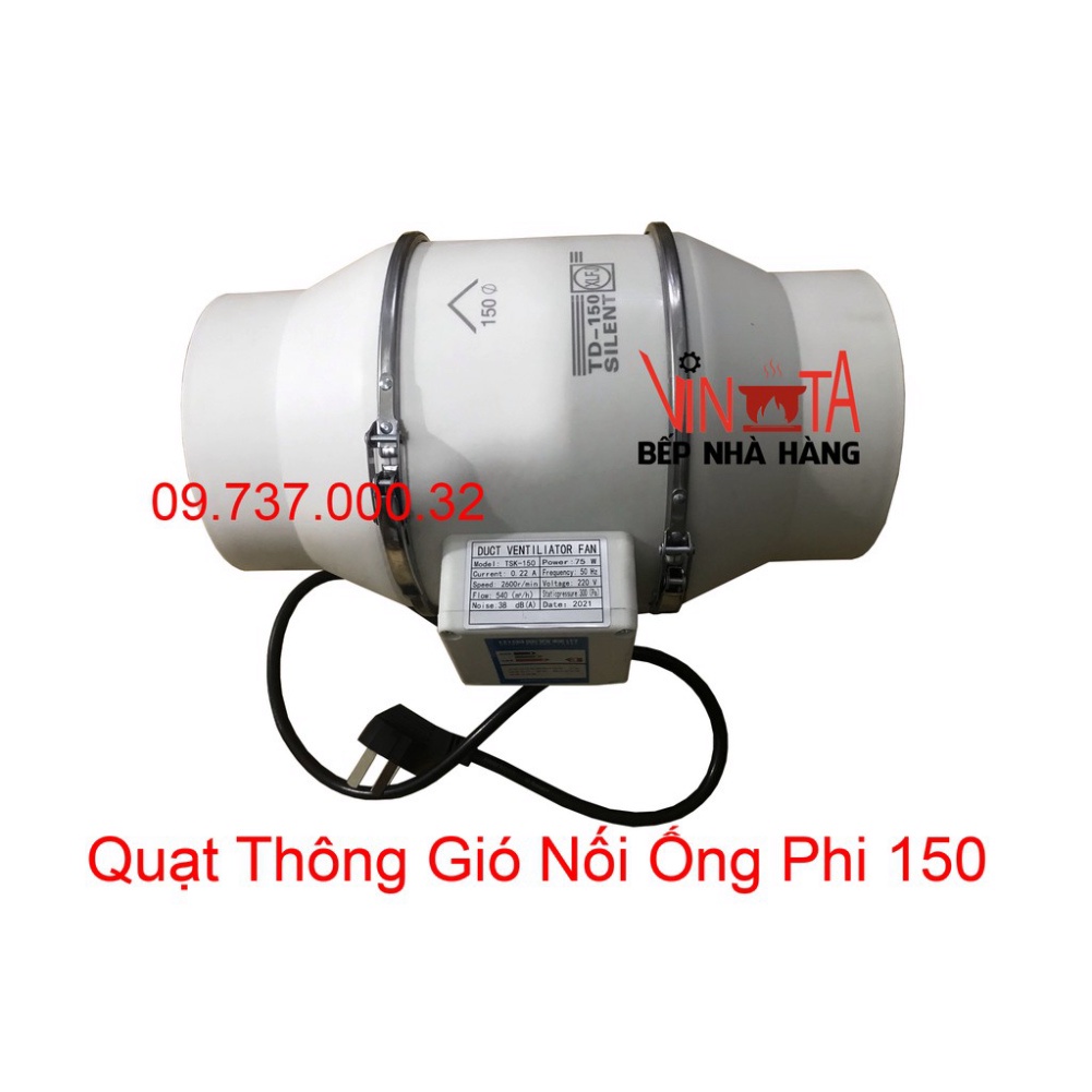 Quạt hút thông gió D150 mm, Quạt khử mùi hôi phòng, quạt âm trần nối ống phi 150