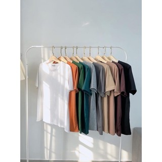 Áo cổ tròn form rộng cotton khô