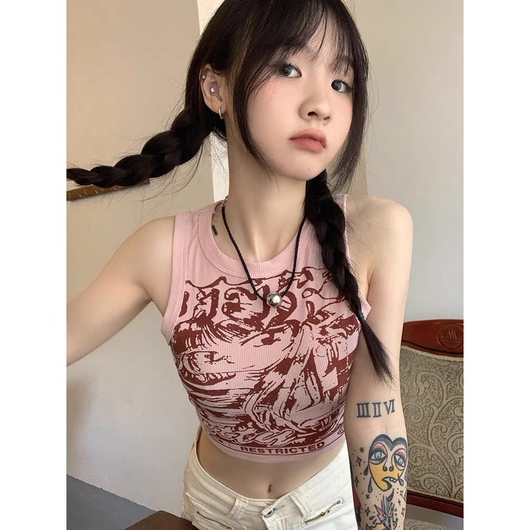 [Mã FADEP0610 giảm 10K đơn 99K] Áo croptop ba lỗ truyện tranh | BigBuy360 - bigbuy360.vn