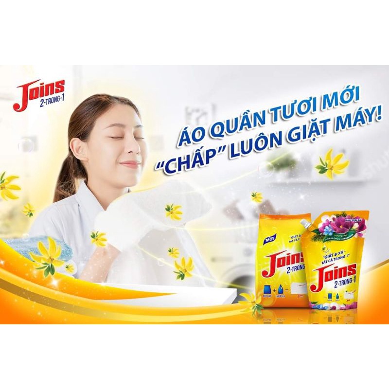 Bột giặt Joins 2,7Kg giặt & xã 2 trong 1 Hương Thơm Dịu Nhẹ (DATE MỚI)