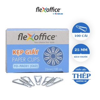 Ghim vòng kẹp giấy tài liệu văn phòng phẩm Thiên Long FO-PAC01 25mm giữ văn bản học sinh tiện lợi