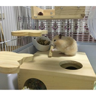 Bậc thang gỗ gắn lồng cho Hamster , Sóc , Chim