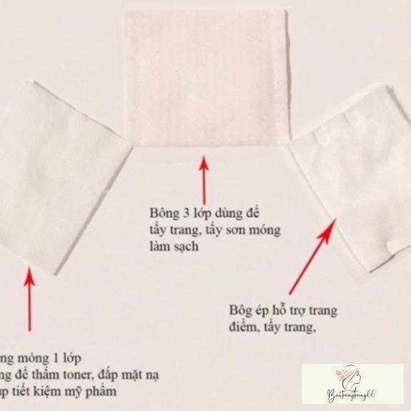 Bông tẩy trang 3 lớp Cotton Pads