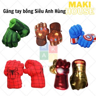 Đồ chơi siêu anh hùng găng tay đấm Hulk- Người khổng lồ xanh, Người Nhện, Đội Trưởng Mỹ, Thanos, Người Sắt