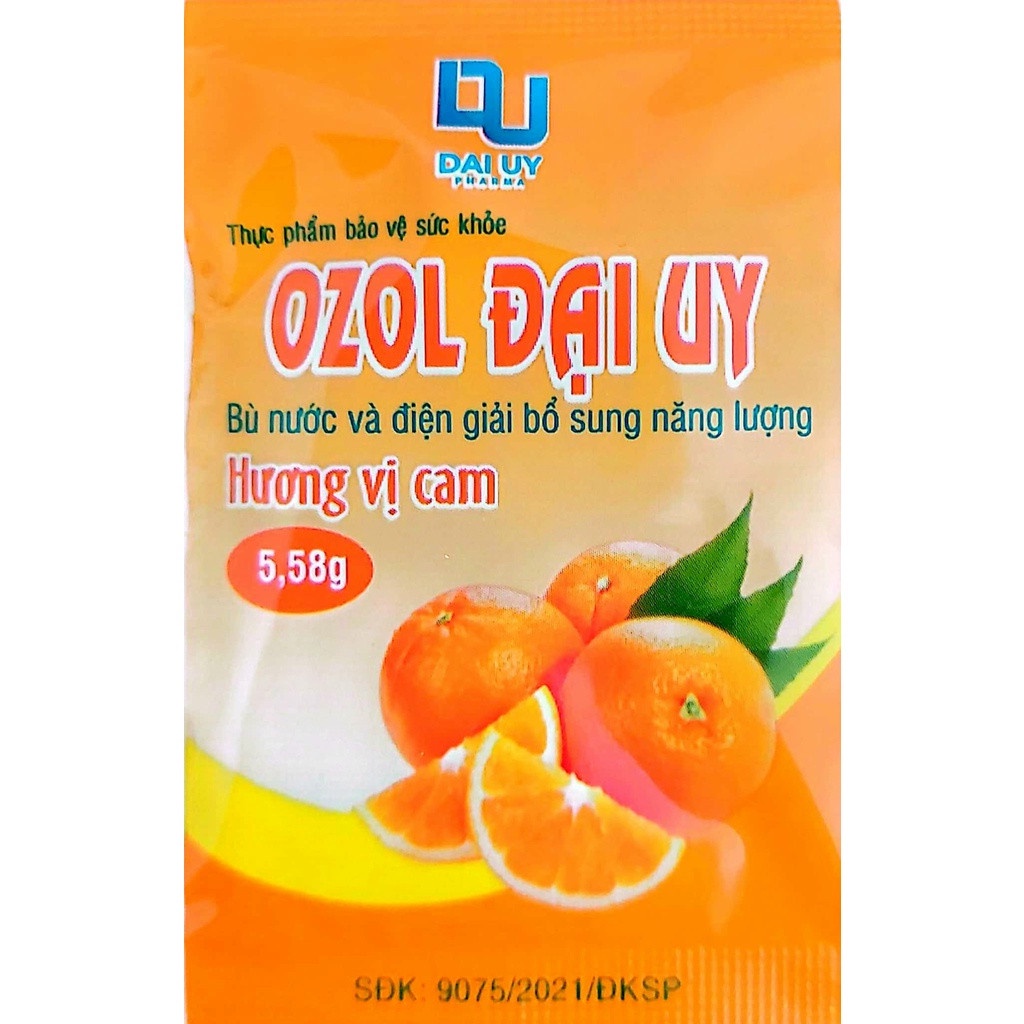 Bột pha Oresol hương cam pha 200ml nước. Bù nước và điện giải ozol đại uy bổ sung năng lượng