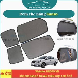 Rèm che nắng xe Nissan Sunny - Hàng Loại 1 Mr Ô Tô, vải dày, chống nắng tốt, dễ lắp đặt, vừa khít - Gờ cao su