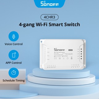 Công Tắc SONOFF 4CHR3 Wifi Thông Minh Với Điều Khiển RF 4 Nút Tự Khóa / Tự Khóa Kết Nối Không Dây Cho Nhà Thông Minh