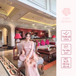 Áo dài cách tân Nhã Lan chất tơ 4 tà kèm quần by LINN Design