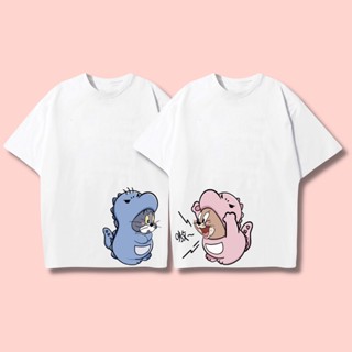 Áo thun TOM & JERRY form rộng tay lỡ mặc đôi siêu đẹp, Áo thun Unisex Nam Nữ
