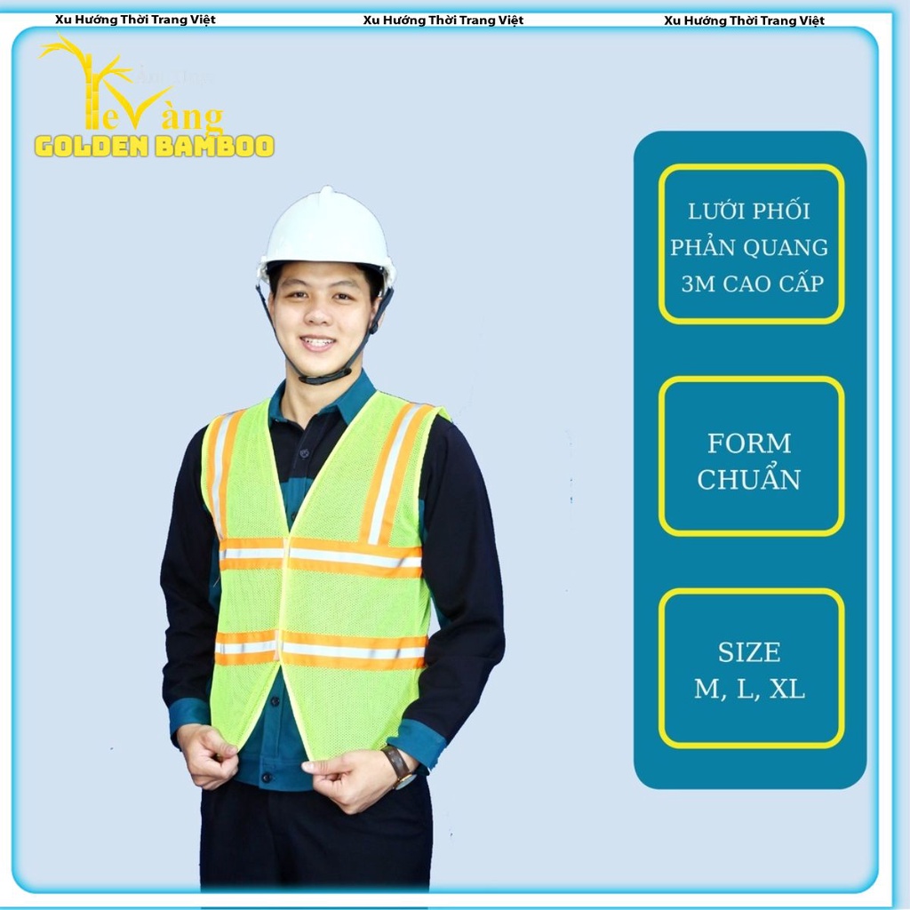 Áo Lưới Công Nhân Phản Quang 3M 3 Dây Kéo Đủ Màu Sắc, Áo Bảo Hộ Lao Động An Toàn Khi Tham Gia Giao Thông