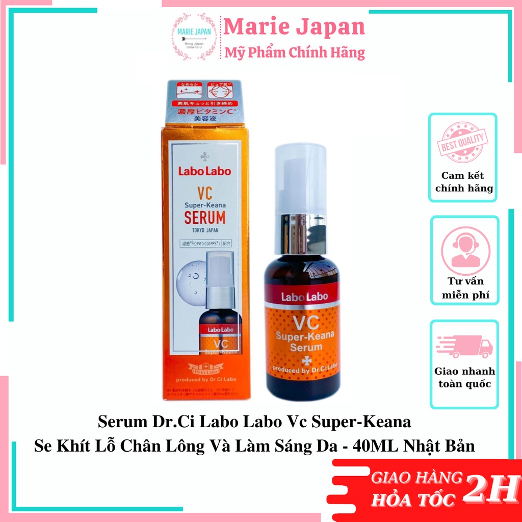 Serum Dr.Ci Labo Labo Vc Super-Keana  Se Khít Lỗ Chân Lông Và Làm Sáng Da - 40ML Nhật Bản