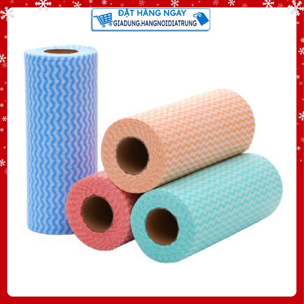 Khăn giấy lau đa năng, cuộn khăn giấy lau bếp, lau kính, lau chén bát, lau tay, Cuộn 50 Khăn Lau Nhà Bếp Đa Năng