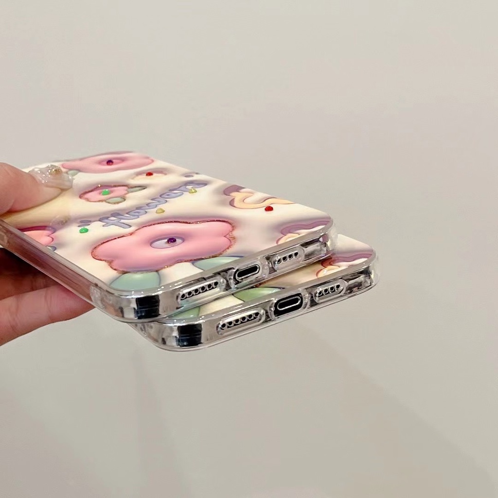 Ốp Điện Thoại tpu Mềm Chống Rơi Họa Tiết Hoa 3d Cho iPhonex / xs xs max 11 11Pro 11 Pro max 14pro 14pro
