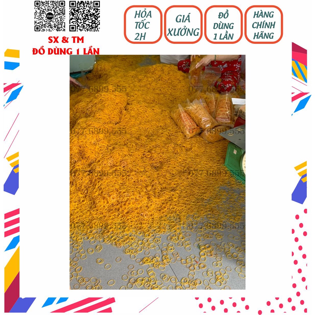 500gr Dây thun các size màu vàng, giá tại kho.