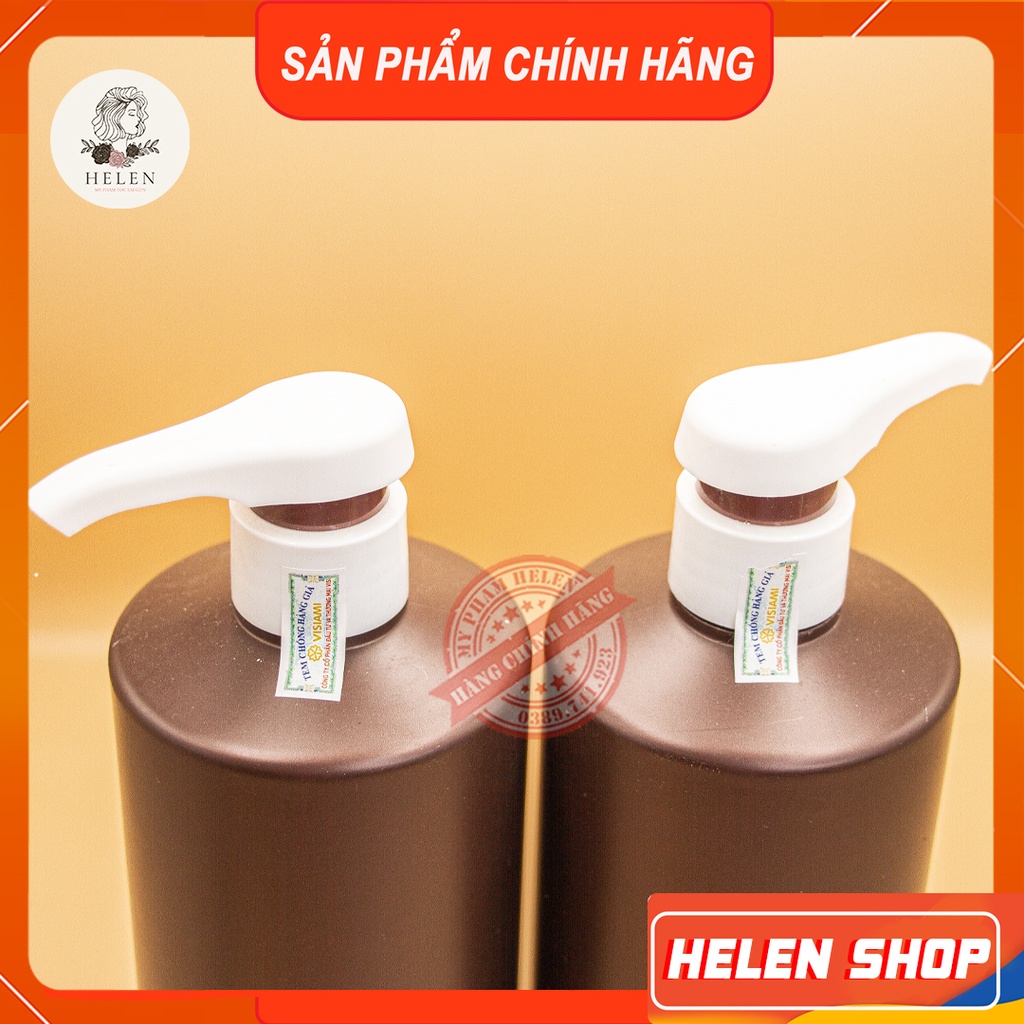 Cặp Gội Xả BIOTIN COLLAGEN Nâu Óng Mượt Siêu Cấp 1000ml*2 | Phục Hồi Tóc Hư Tổn, Tóc Yếu, Kích Mọc Tóc, Cấp Ẩm, Ngăn Gàu