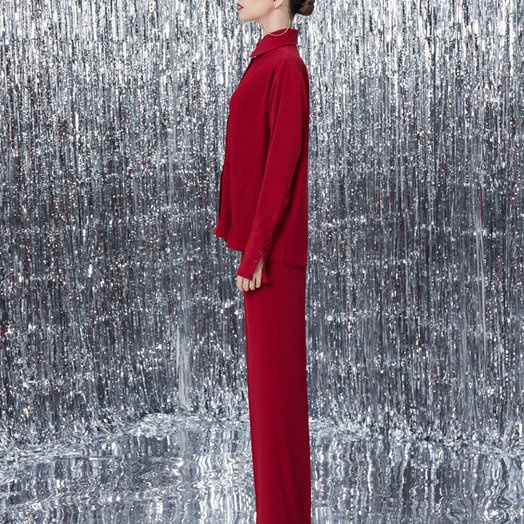 Quần suông lưng cao ly giữa, xẻ túi, khoá sau Gloria Pants | NYA STUDIO