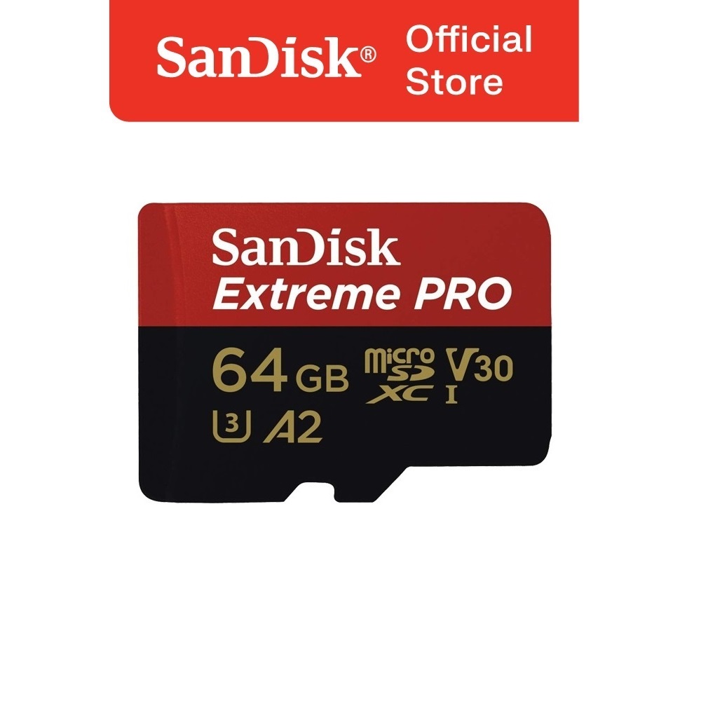 Thẻ nhớ microSDXC SanDisk Extreme Pro 64GB V30 A2 tốc độ upto 200MB/s + Adapter