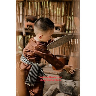 Bà ba cho bé (8-45kg) quần đen - vải phi lụa mềm mát