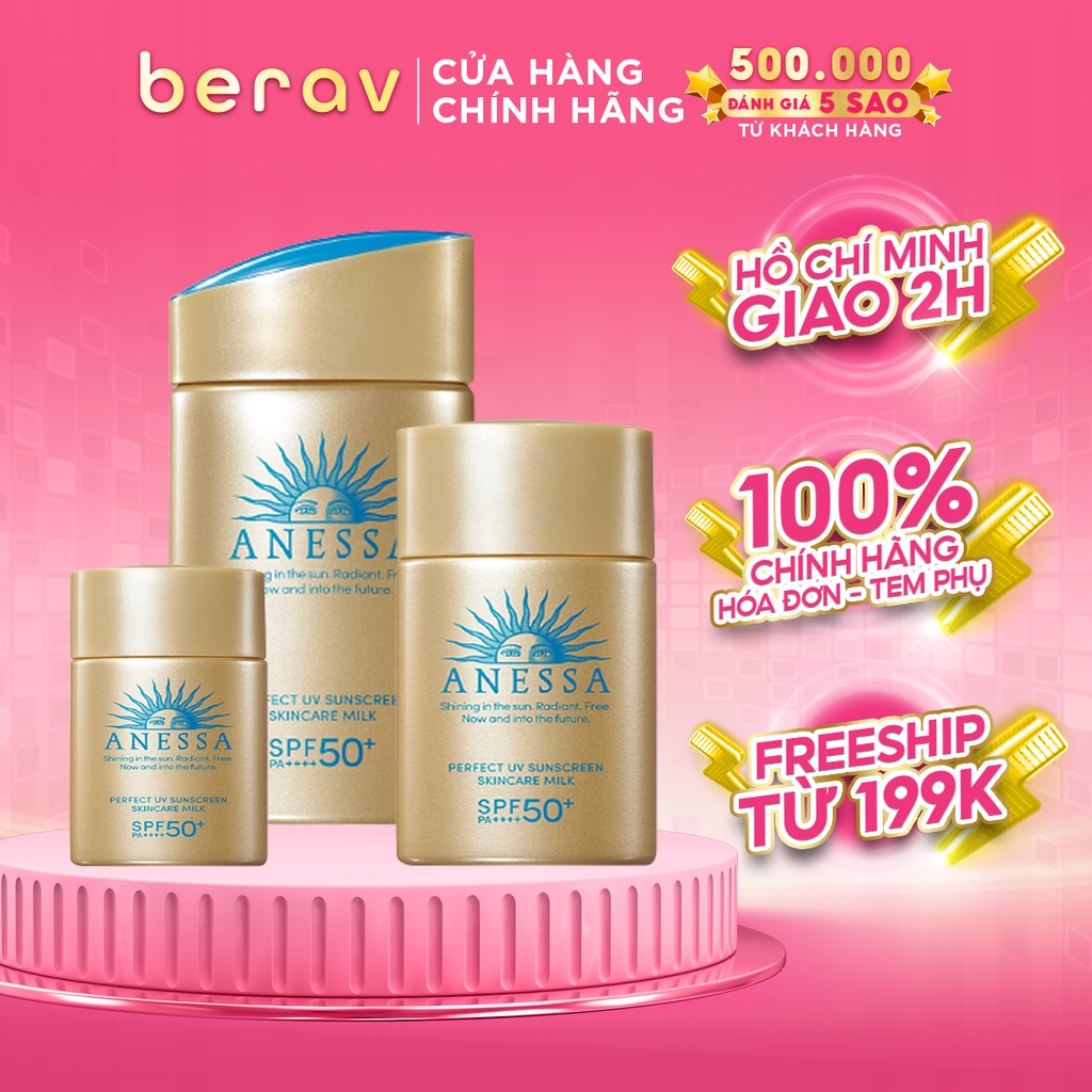 Sữa Chống Nắng Anessa Dưỡng Da Kiềm Dầu Bảo Vệ Hoàn Hảo SPF50+ PA++++ 20/60 ml