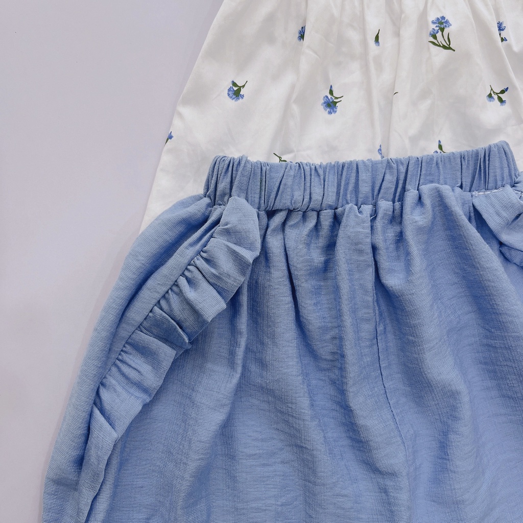 Sét bộ đi học cho bé gái 8-32kg 👘NHƯ Ý HOUSE'S-bộ quần áo cho bé, quà tặng sinh nhật, đi chơi -Set bộ đi học xanh dương